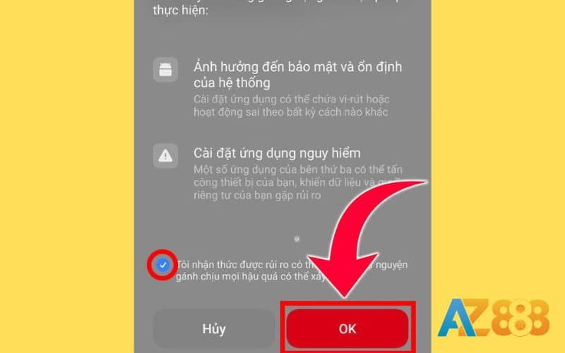 Nhấn OK để mở và bắt đầu trải nghiệm
